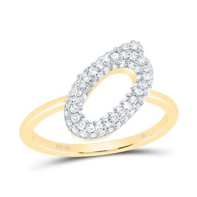 10K Diamond Initial RIng