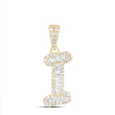 10K Diamond Mini 2-Tone Initial Pendants