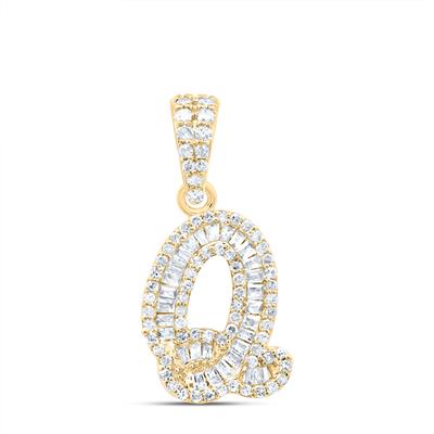10K Diamond Mini 2-Tone Initial Pendants