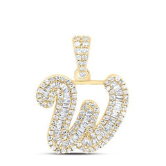 10K Diamond Mini 2-Tone Initial Pendants