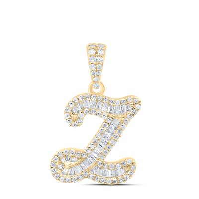 10K Diamond Mini 2-Tone Initial Pendants