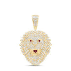 10K Diamond Lion Pendant