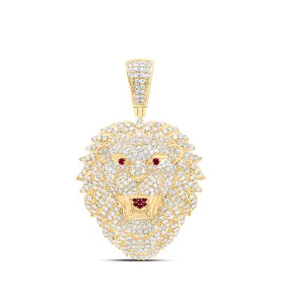 10K Diamond Lion Pendant