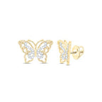10K Diamond Butterfly Earrings