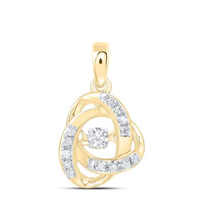 14K Diamond Knot Twinkle Pendant
