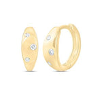 10K Diamond Hoop Earrings