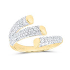 14K Diamond Cuff Ring