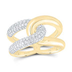 14K Diamond Knot Ring