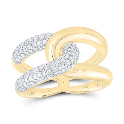 14K Diamond Knot Ring