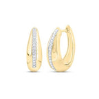 14K Diamond Hoop Earrings