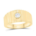 14K Diamond Bezel Set Ring