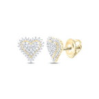 10K Diamond Mini Heart Earrings