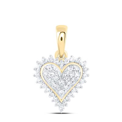 10K Diamond Mini Heart Pendant