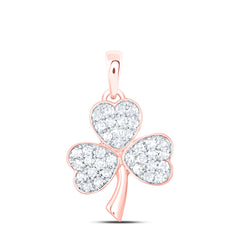 10K Diamond Clover Pendant