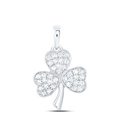 10K Diamond Clover Pendant