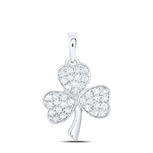 10K Diamond Clover Pendant