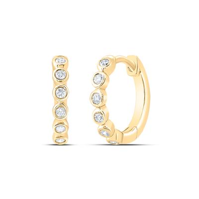 10K Round Diamond Hoops